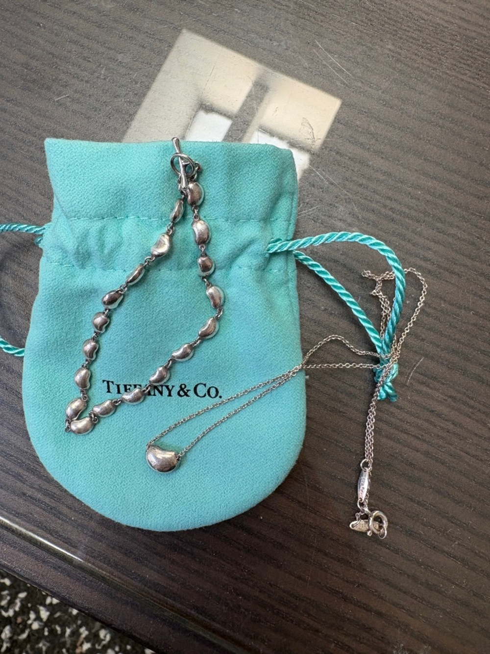 Tiffany and Co. Elsa Peretti microbean bracelet and necklace set